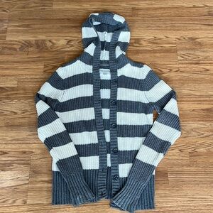 Aeropostale Cardigan Sweater Hood Size Large